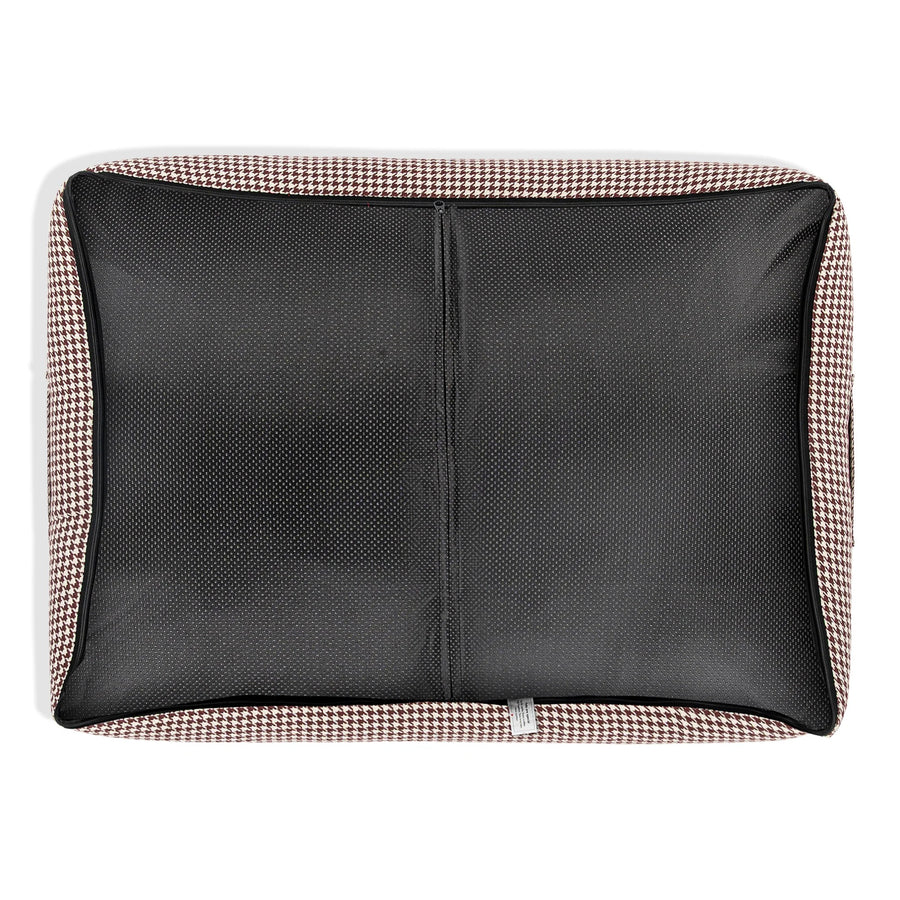 HUFT Cookie Houndstooth Lounger Bed For Dog - Brown