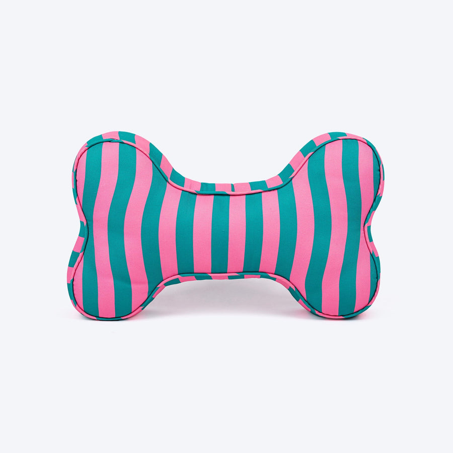 HUFT Pawsome Blossom Bone Cushion For Dog - Green & Pink