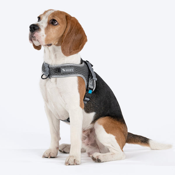 HUFT Easy Fit U-Harness For Dogs - Grey - Heads Up For Tails