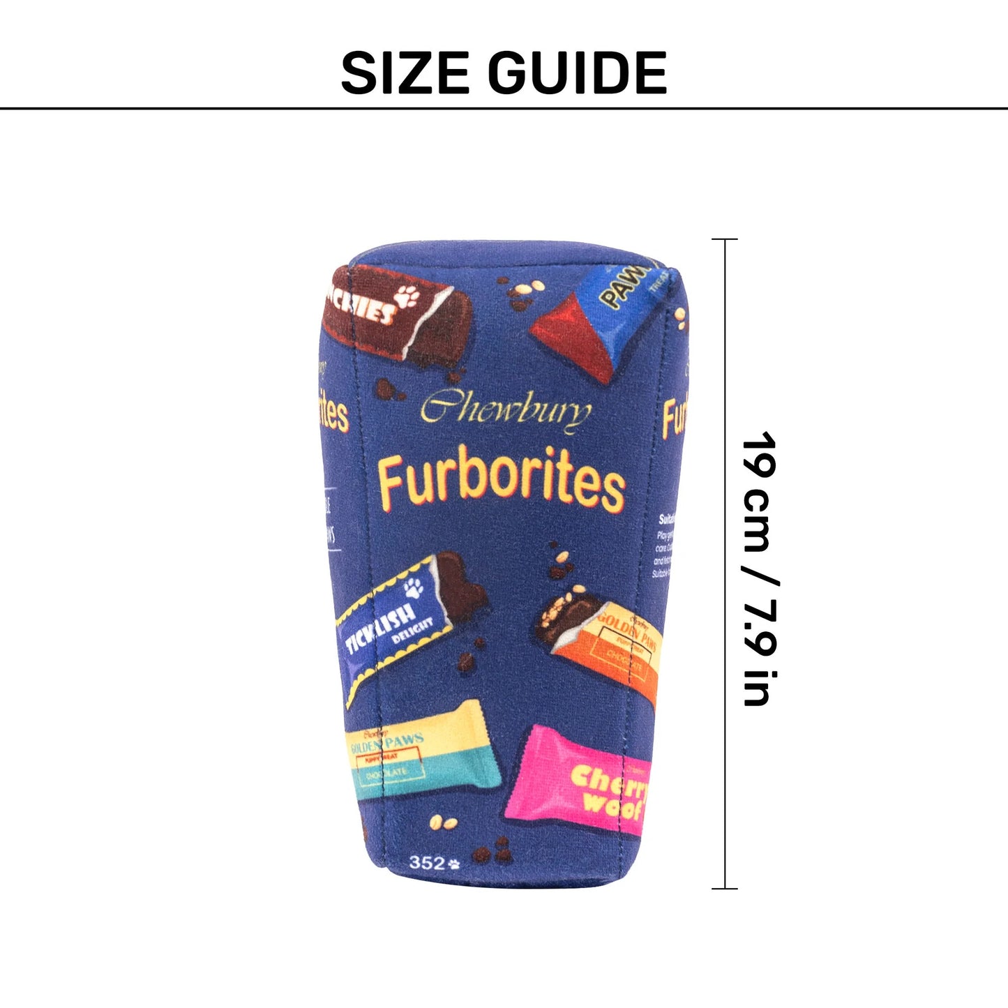 HUFT Furborites Crinkly Plush Toy For Dog - Navy Blue