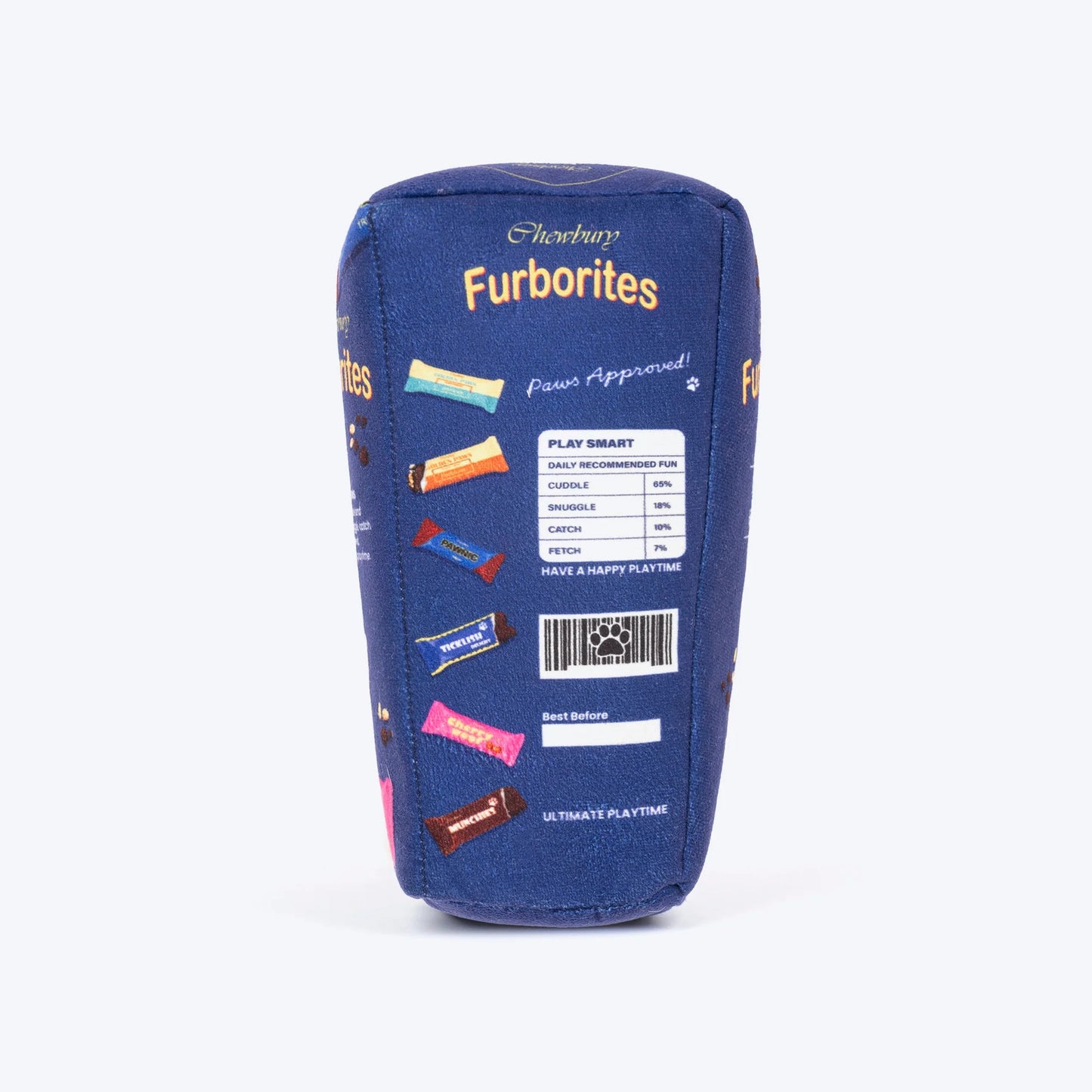 HUFT Furborites Crinkly Plush Toy For Dog - Navy Blue