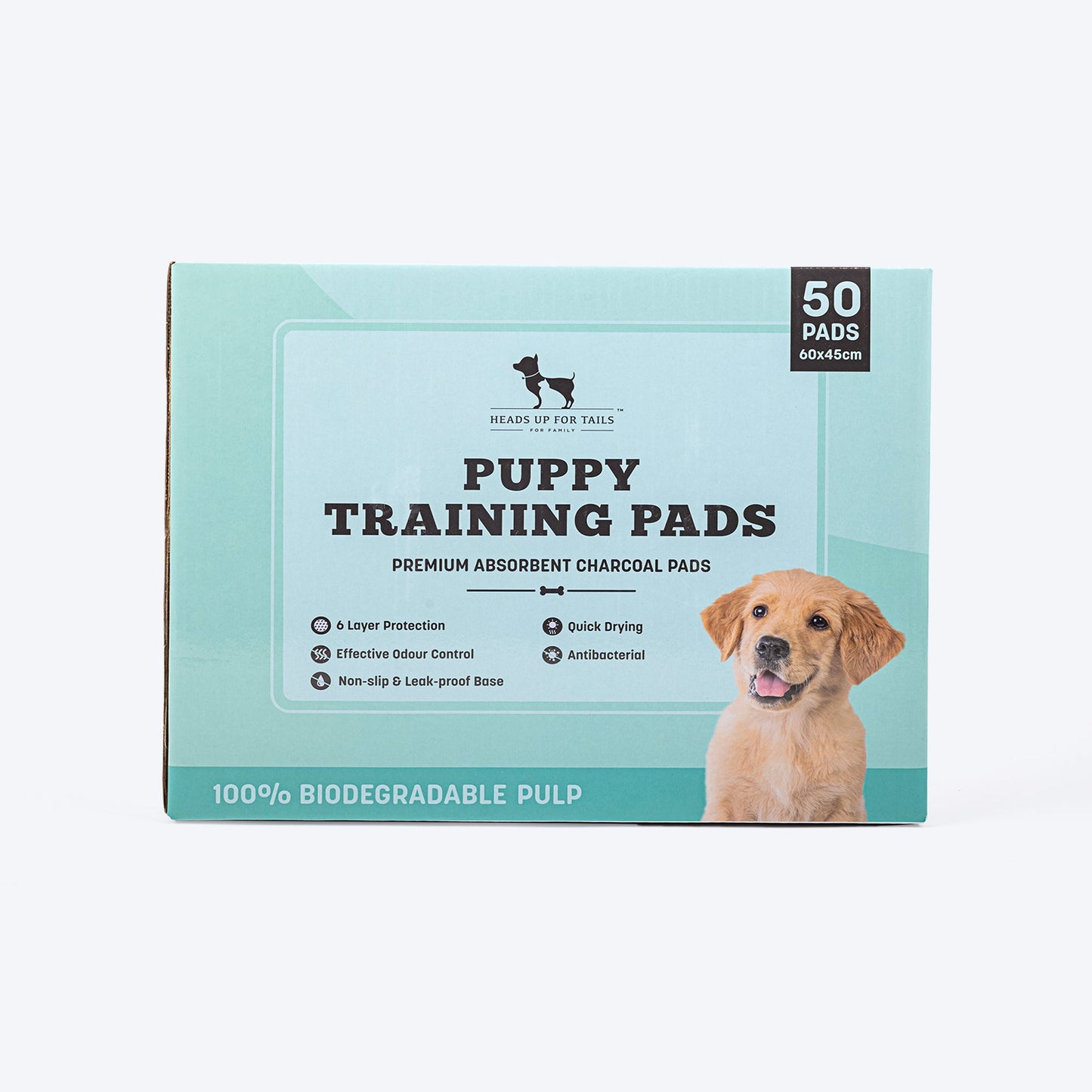 HUFT Charcoal Puppy Training Pads - (60 X 45 cm)