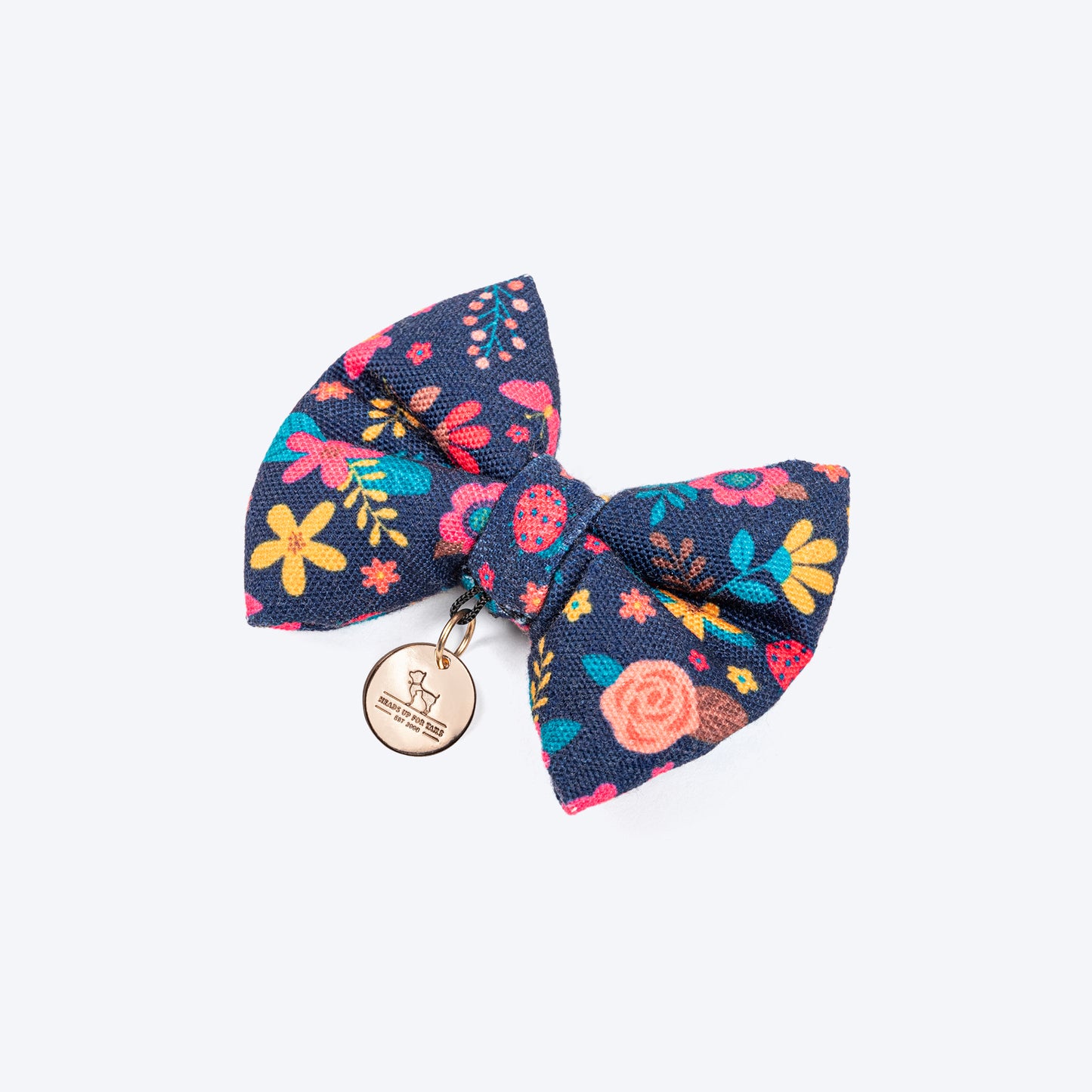 HUFT Bloomscape Printed Bow Tie For Small Dog - Navy