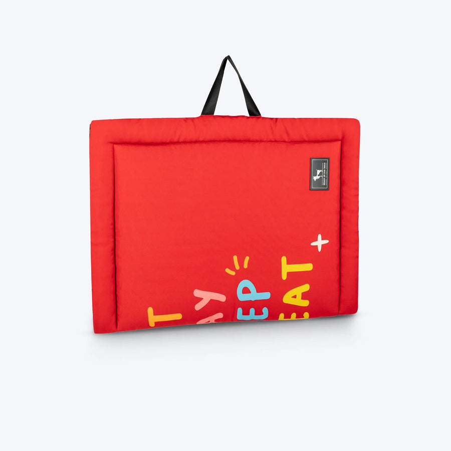 HUFT Eat Sleep Play Repeat Dog Mat - Red