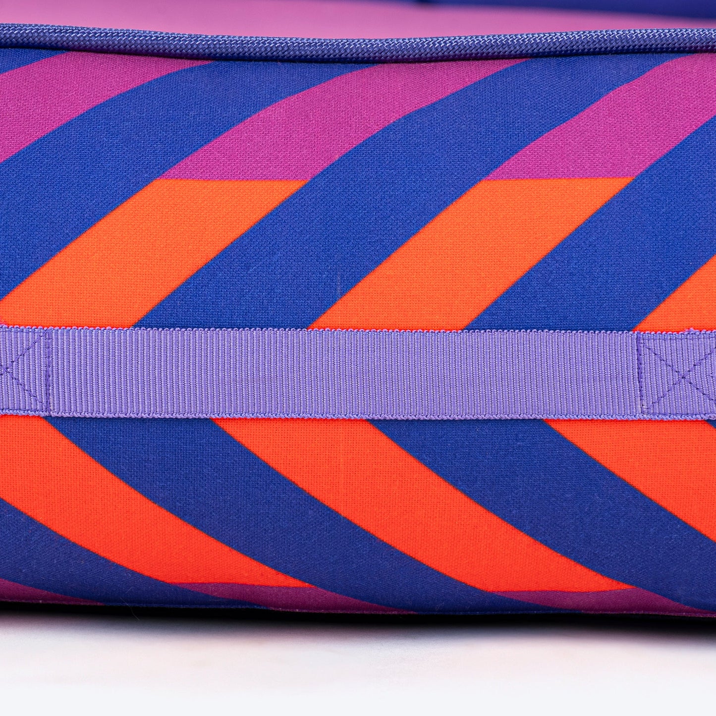 Dash Dog Chevron Water Repellent Lounger Dog Bed - Purple & Orange
