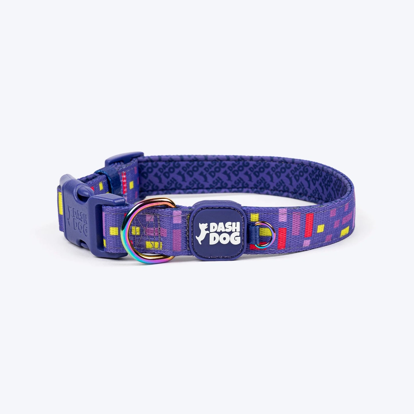 Dash Dog Pixel Padded Collar For Dog - Purple