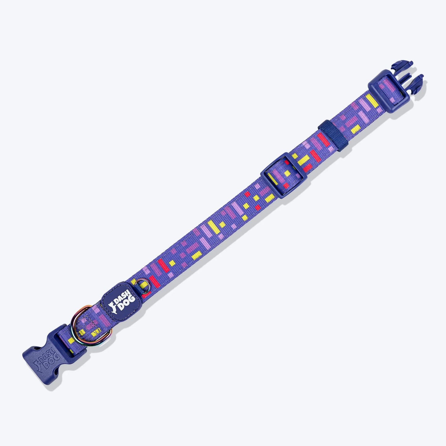Dash Dog Pixel Padded Collar For Dog - Purple