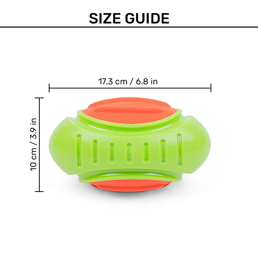 Dash Dog Sprinter Fetch Toy For Dog - Green & Orange - L