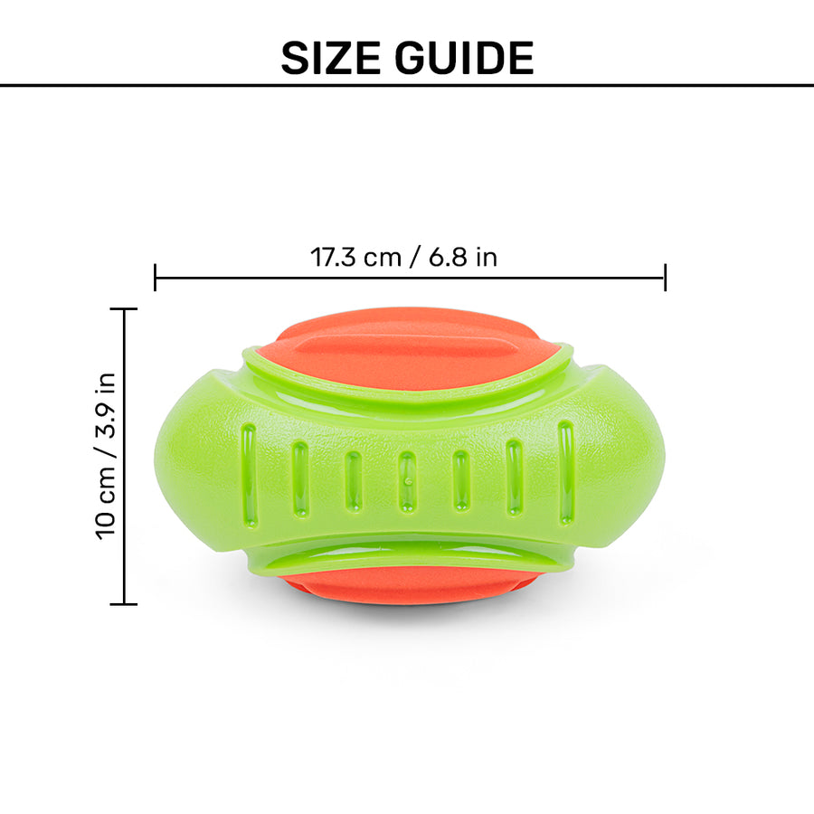 Dash Dog Sprinter Fetch Toy For Dog - Green & Orange - L