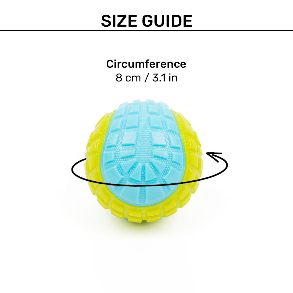 Dash Dog Squeaky Serve Tennis Ball Fetch Toy For Dog - Blue & Green