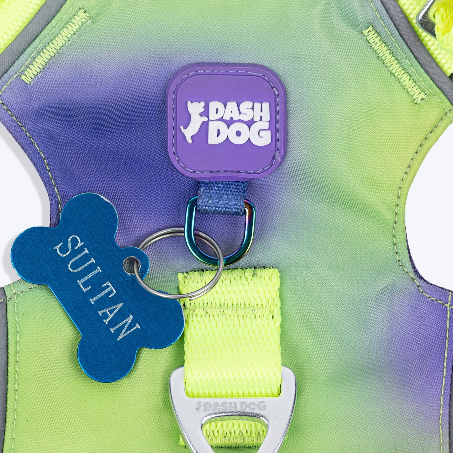 Dash Dog Neon Fusion Outdoor Fit Harness For Dog - Neon Green