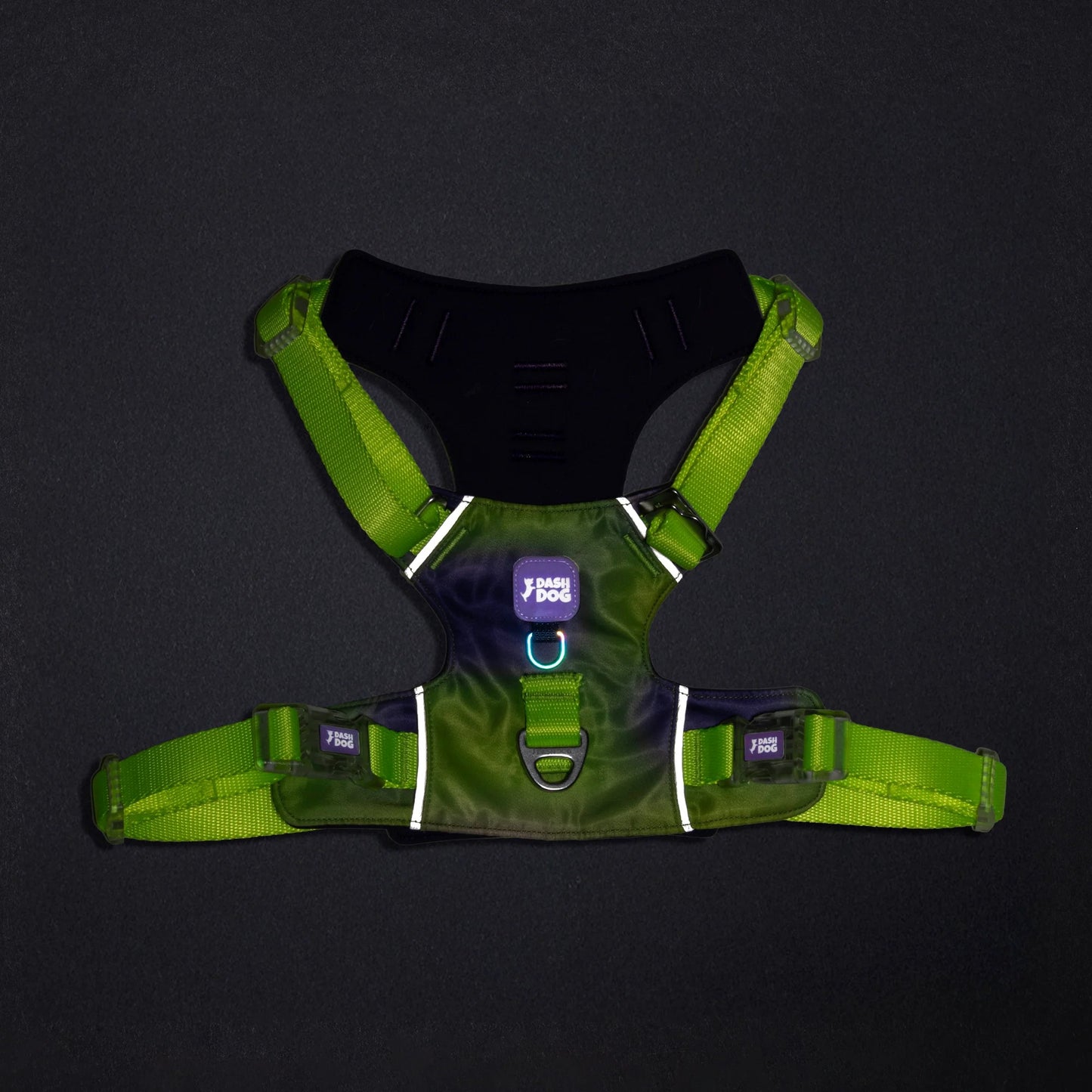 Dash Dog Neon Fusion Outdoor Fit Harness For Dog - Neon Green