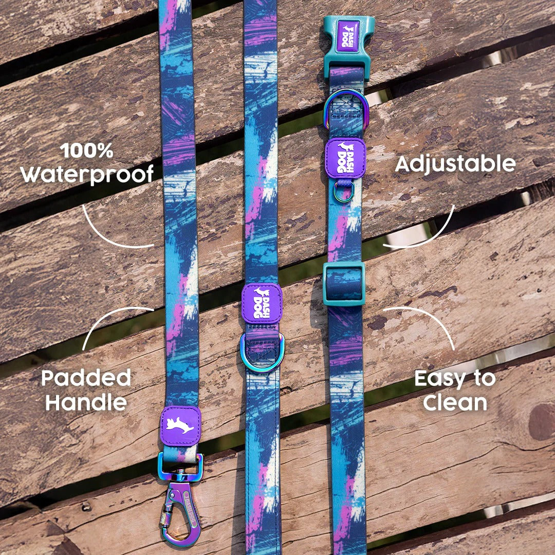 Dash Dog Wild Ridge Waterproof Collar & Leash Set For Dog - Green