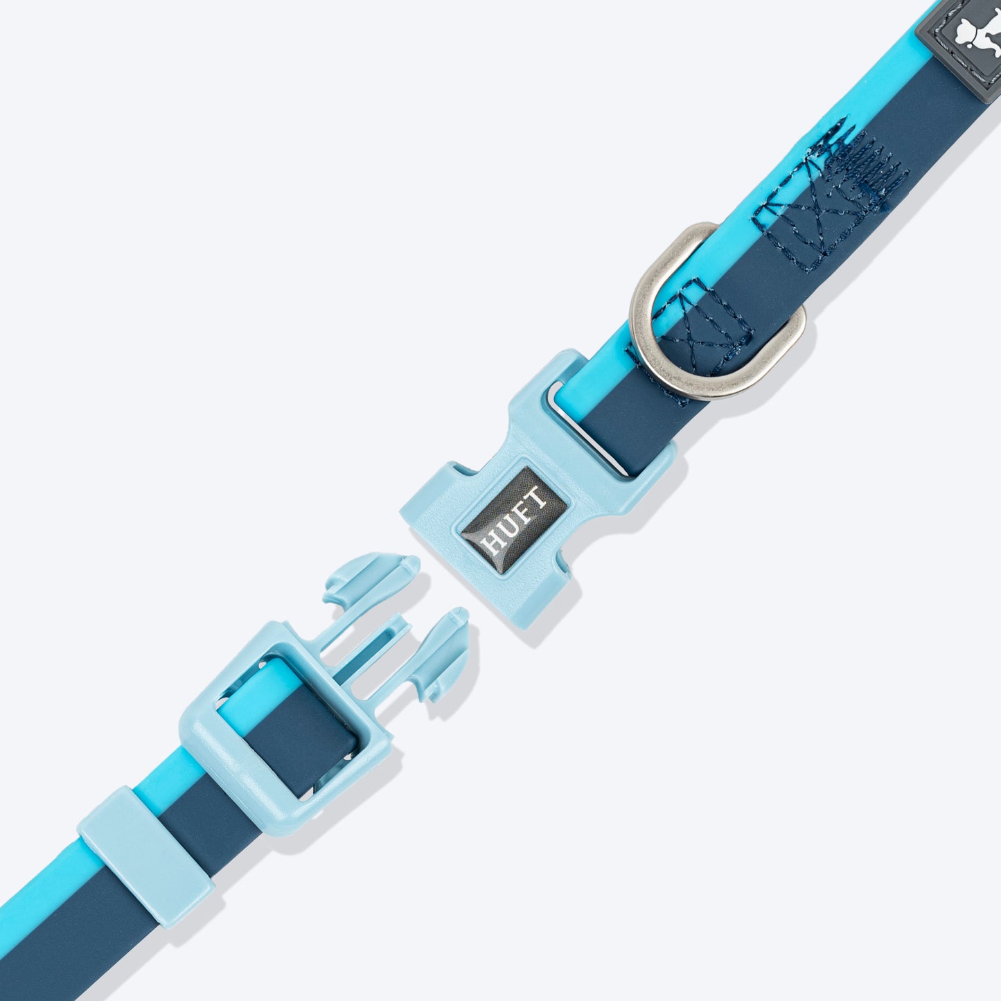 HUFT Color Fushion Waterproof Collar For Dog - Sky Blue & Navy