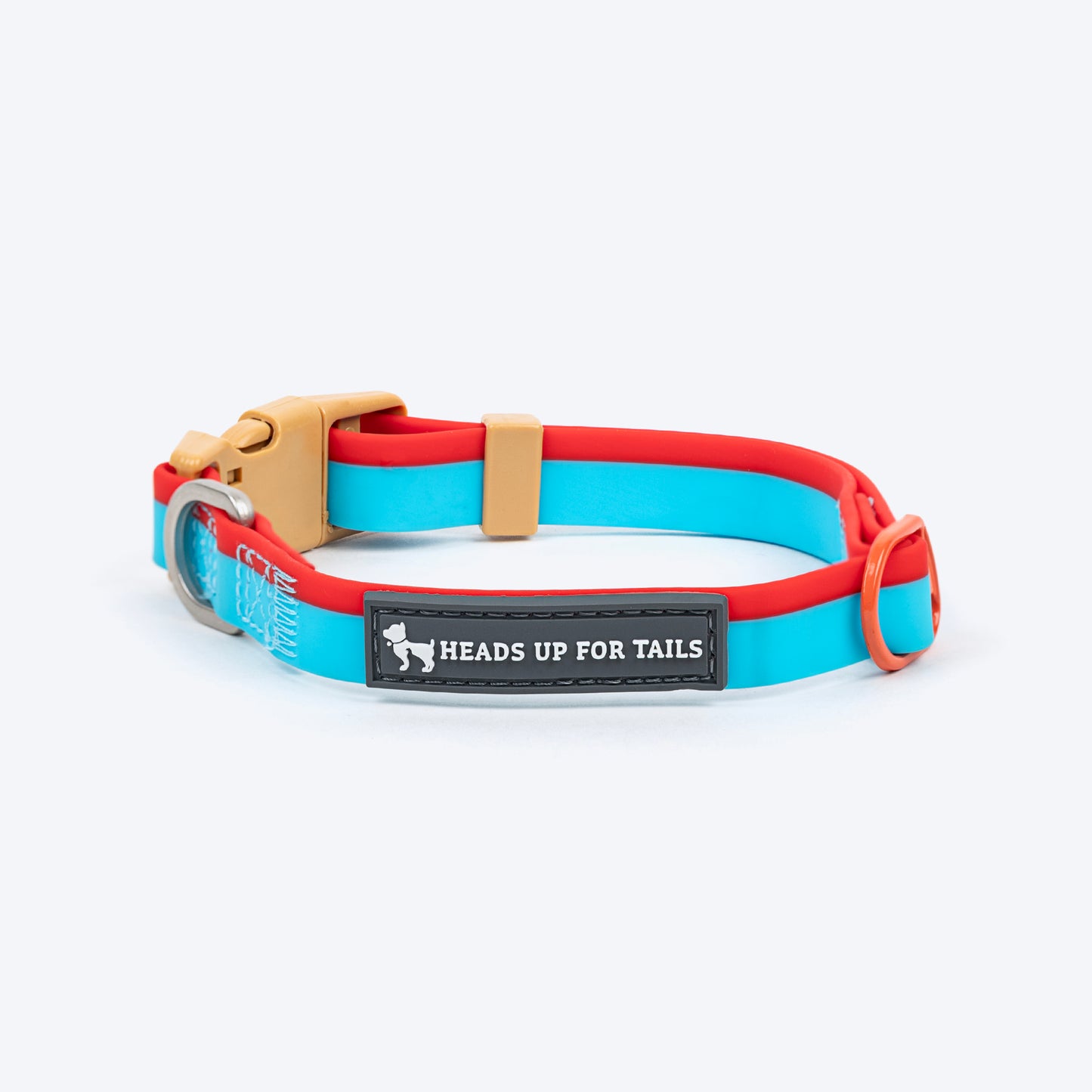 HUFT Color Fushion Waterproof Collar For Dog - Red & Sky Blue