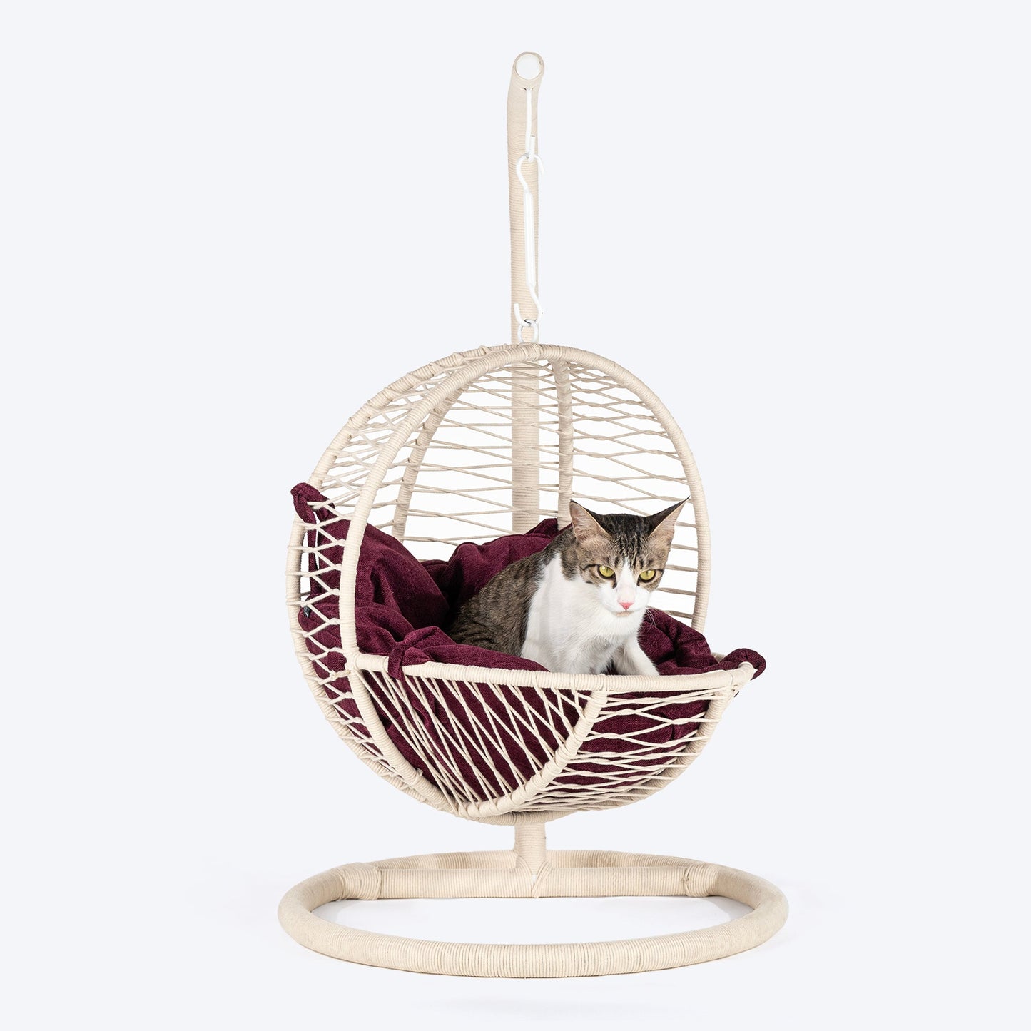 HUFT Purrfect Hanging Bed With Cushion For Cat - White