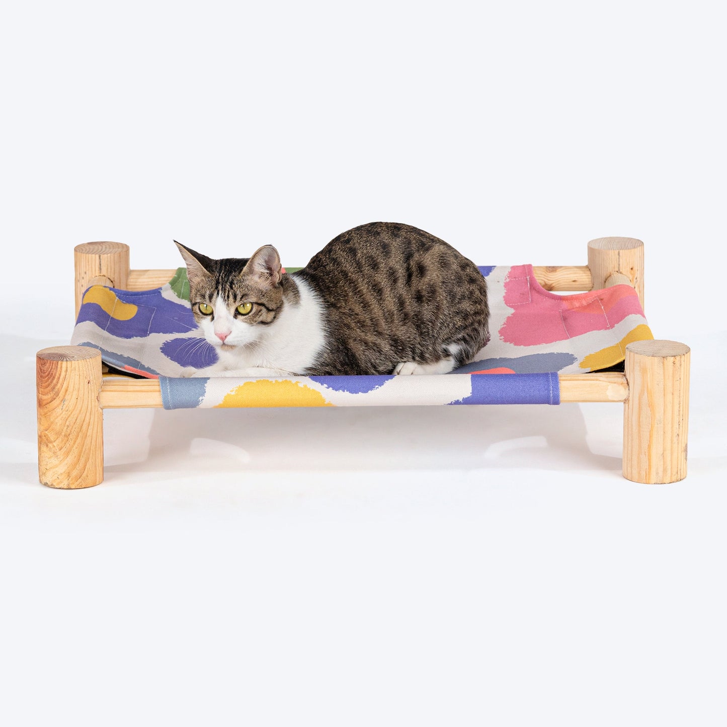 HUFT Elevated Cot Bed For Cat - Multicolor
