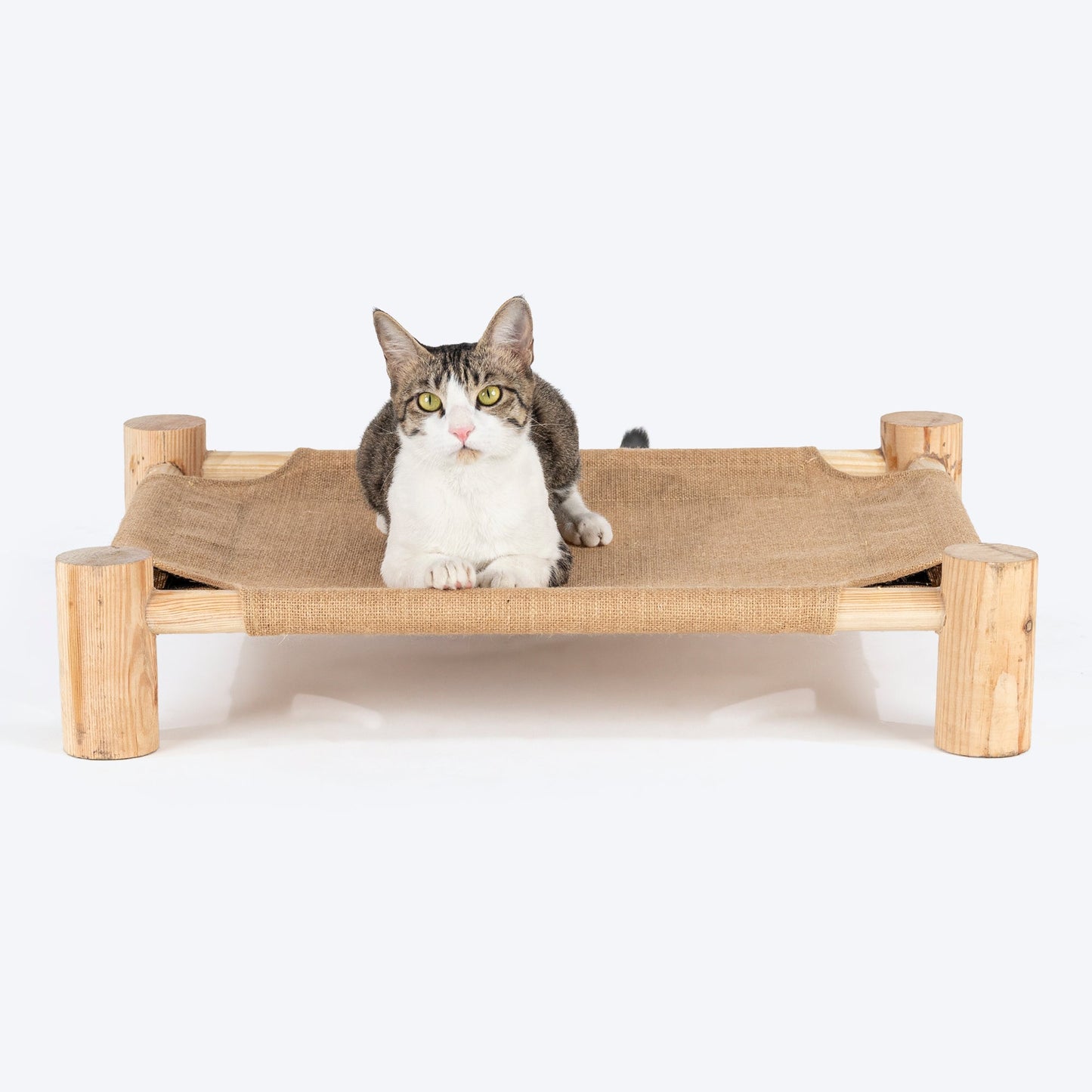 HUFT Elevated Cot Bed For Cats - Brown