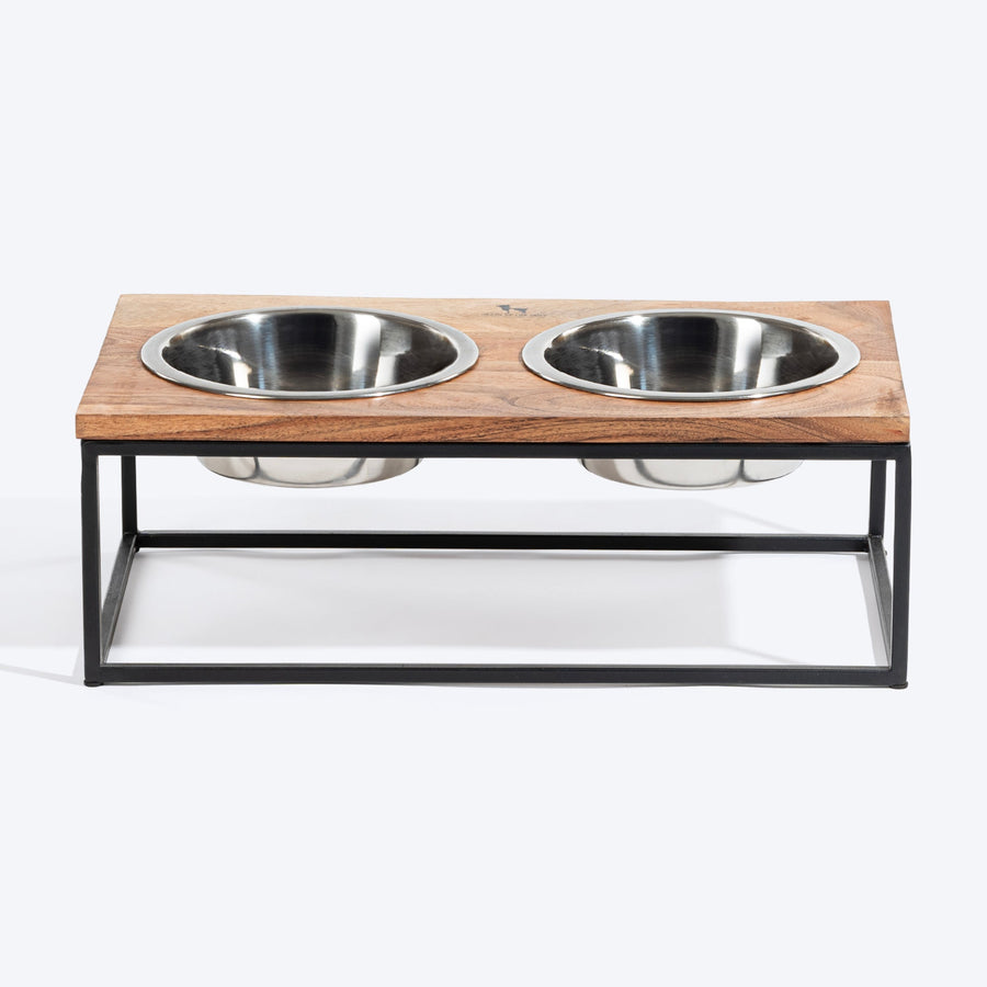 HUFT Furry Feast Wooden Diner With Steel Inserts For Dogs