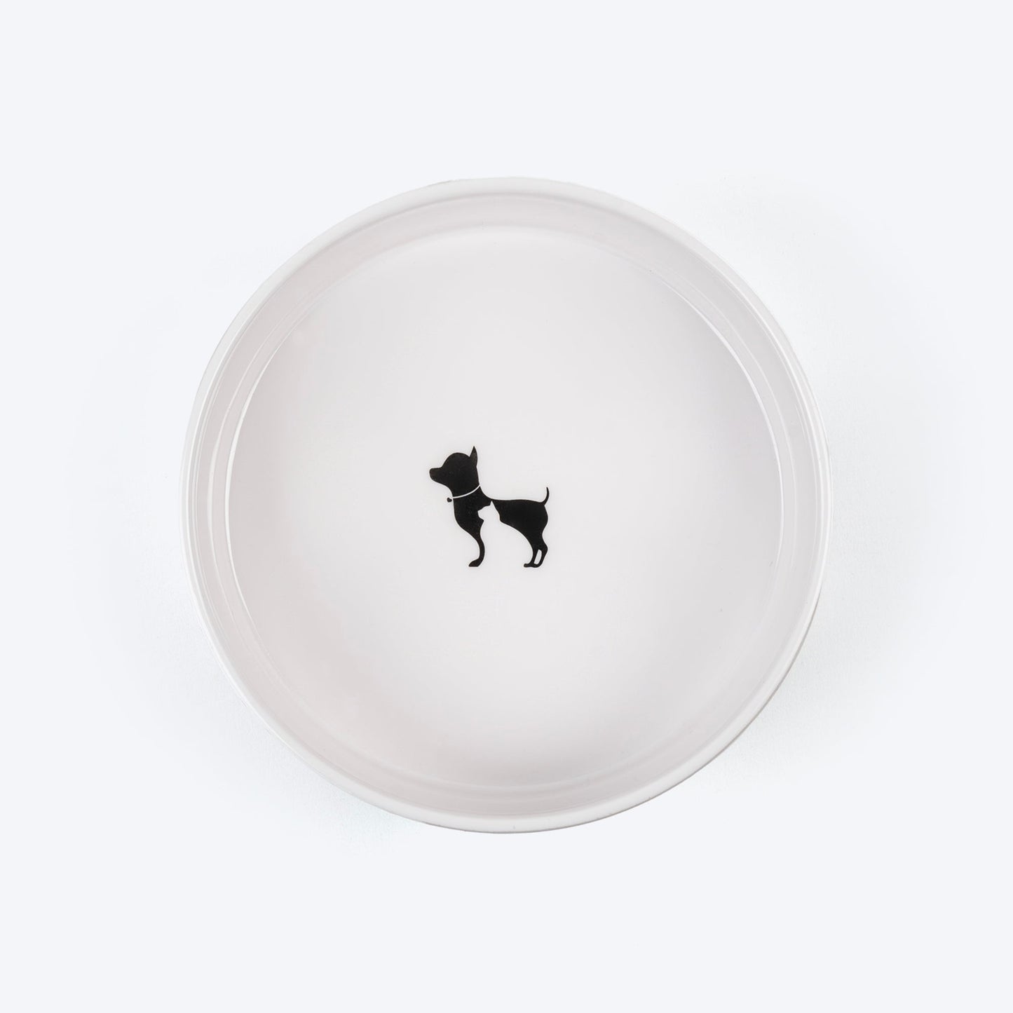 HUFT Whisker Wonderland Printed Melamine Bowl For Cats - White