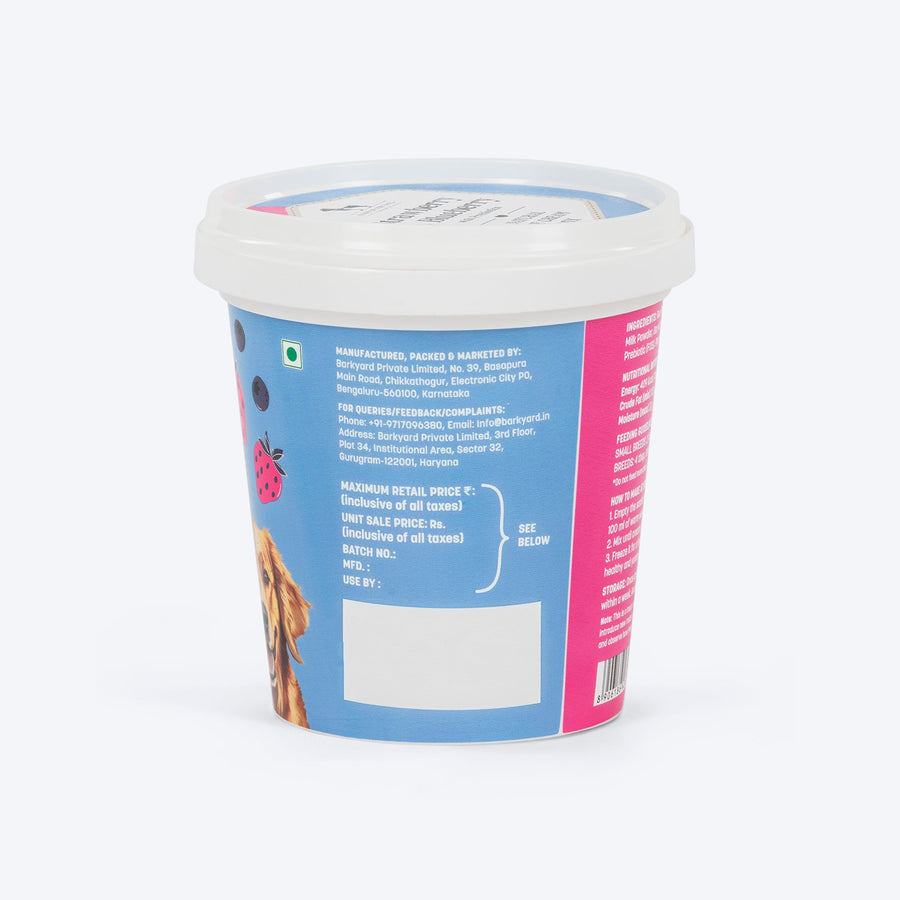 HUFT Strawberry & Blueberry With Prebiotics Natural Ice Cream Mix Treat For Dog - 40 g