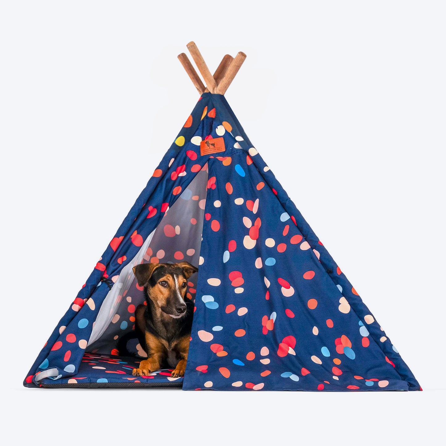 HUFT Color Pop Teepee Tent For Dogs & Cats - Navy Blue