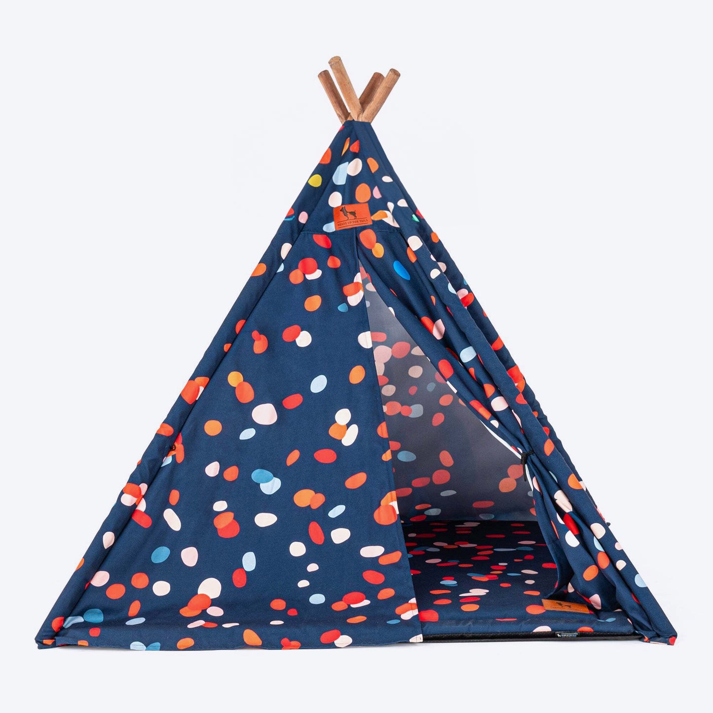 HUFT Color Pop Teepee Tent For Dogs & Cats - Navy Blue