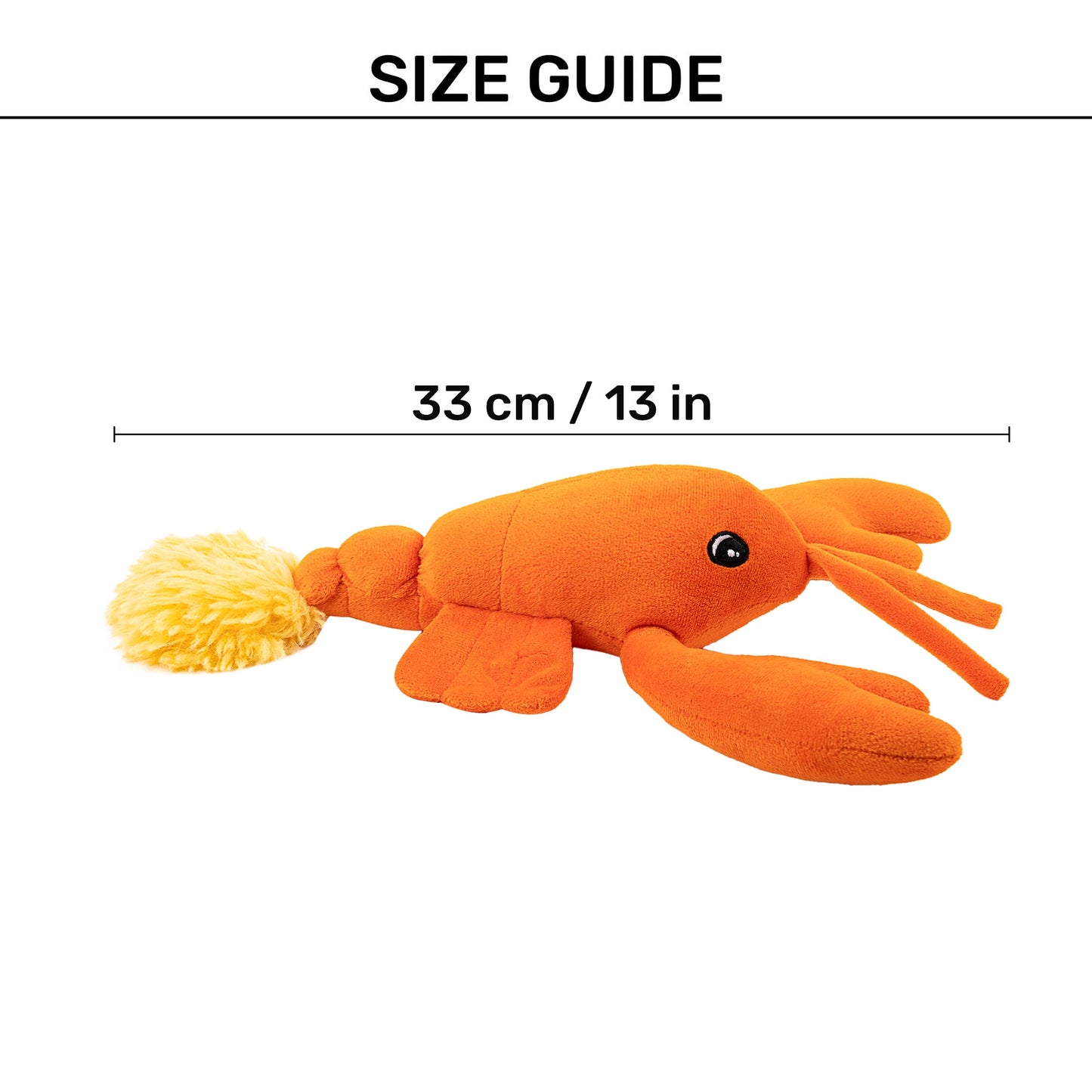 HUFT Scorpie Snugglebug Squeaky Plush Toy For Dog - Orange