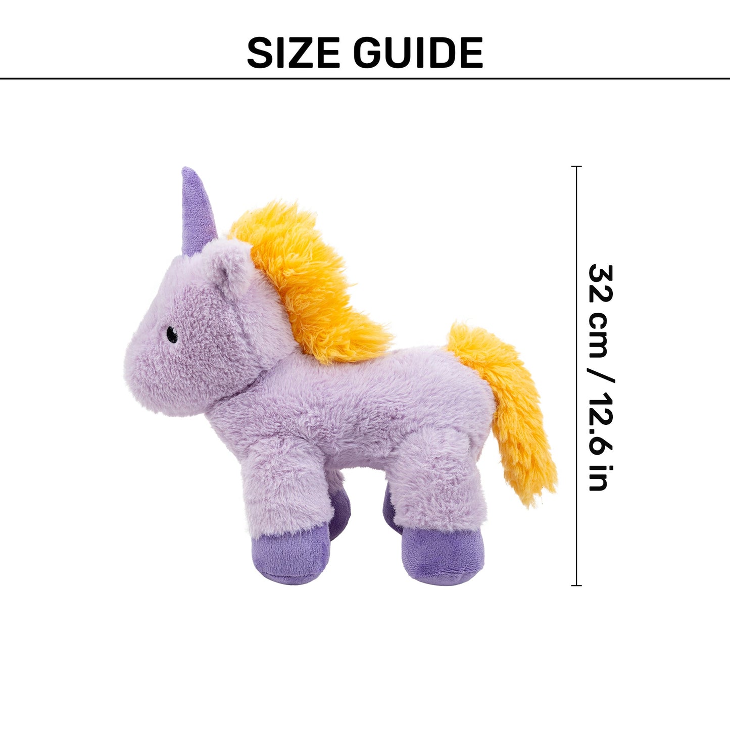 HUFT Floofycorn Squeaky Cuddle Plush Toy For Dog - Light Purple