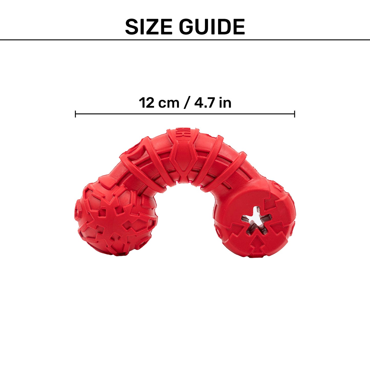 HUFT Mighty Multipurpose Bone Toy For Dog - Red