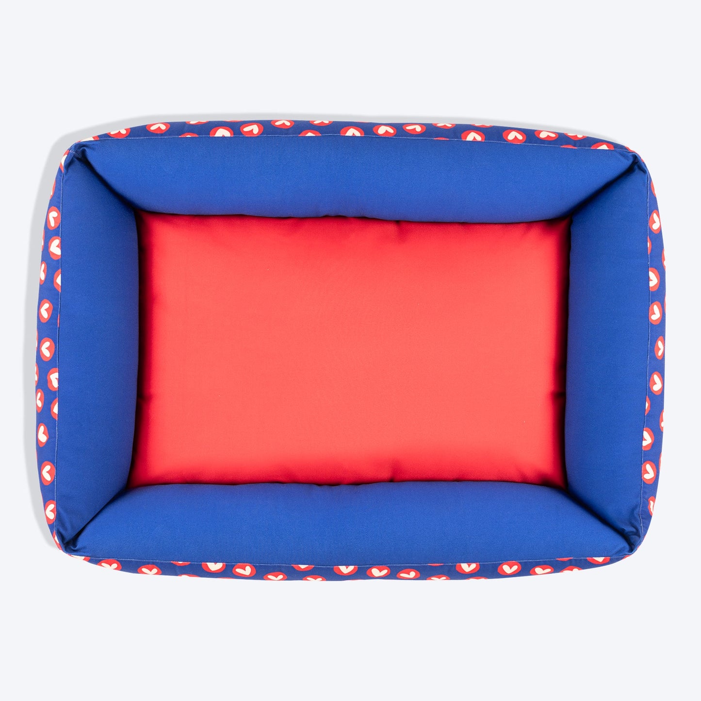 HUFT CuddleLove Lounger Bed For Dog - Red & Navy