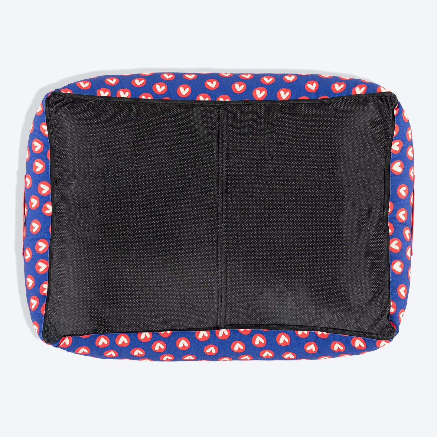 HUFT CuddleLove Lounger Bed For Dog - Red & Navy