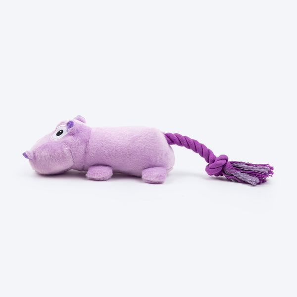 HUFT Hip Hip Hippo Squeaky Plush Toy For Dog