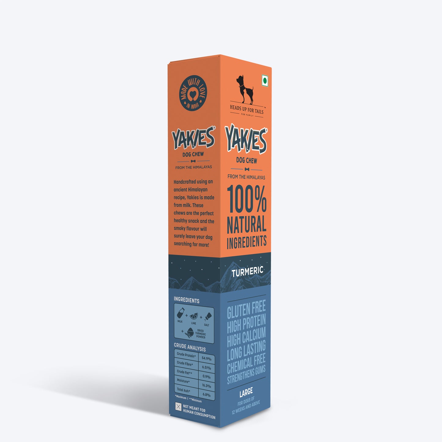 HUFT Yakies Vegetarian Natural Chew Bone - Turmeric - 55g