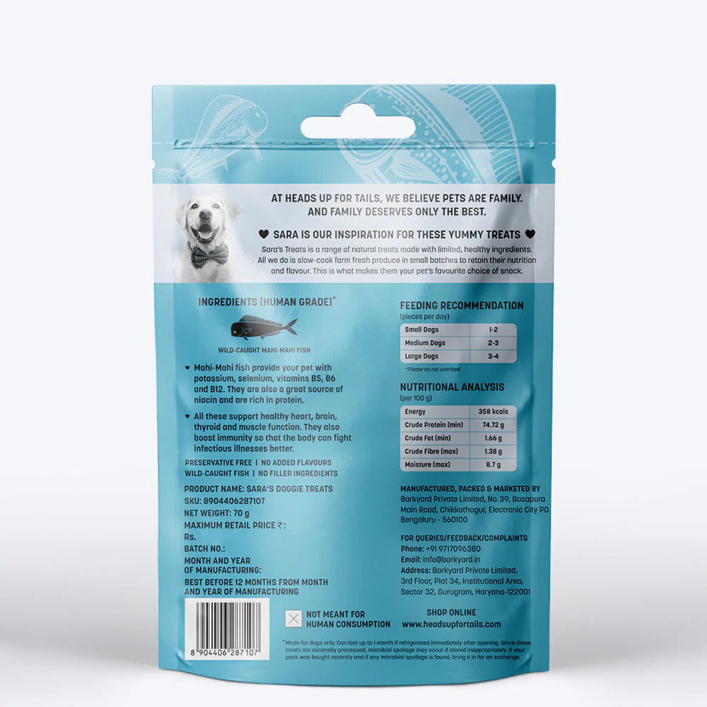 HUFT Sara's Doggie Mahi Mahi Fish Dog Treat - 70 g