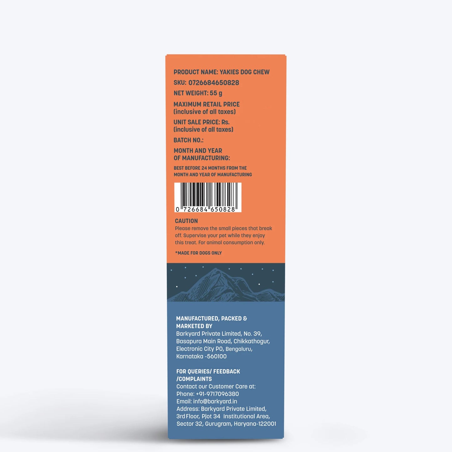 HUFT Yakies 100% Natural & Vegetarian Turmeric Chew Bone For Dog
