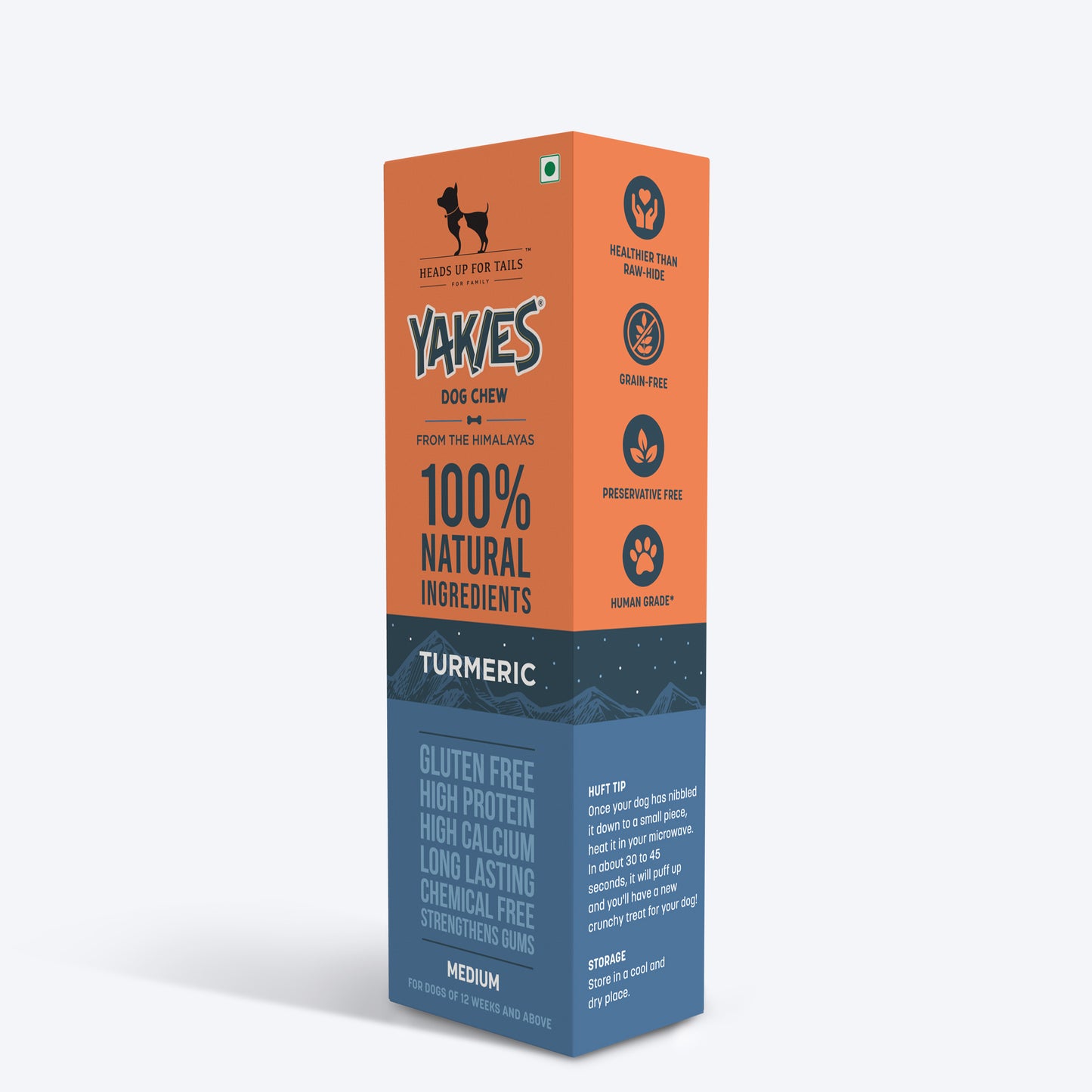 HUFT Yakies Vegetarian Natural Chew Bone - Turmeric - 55g