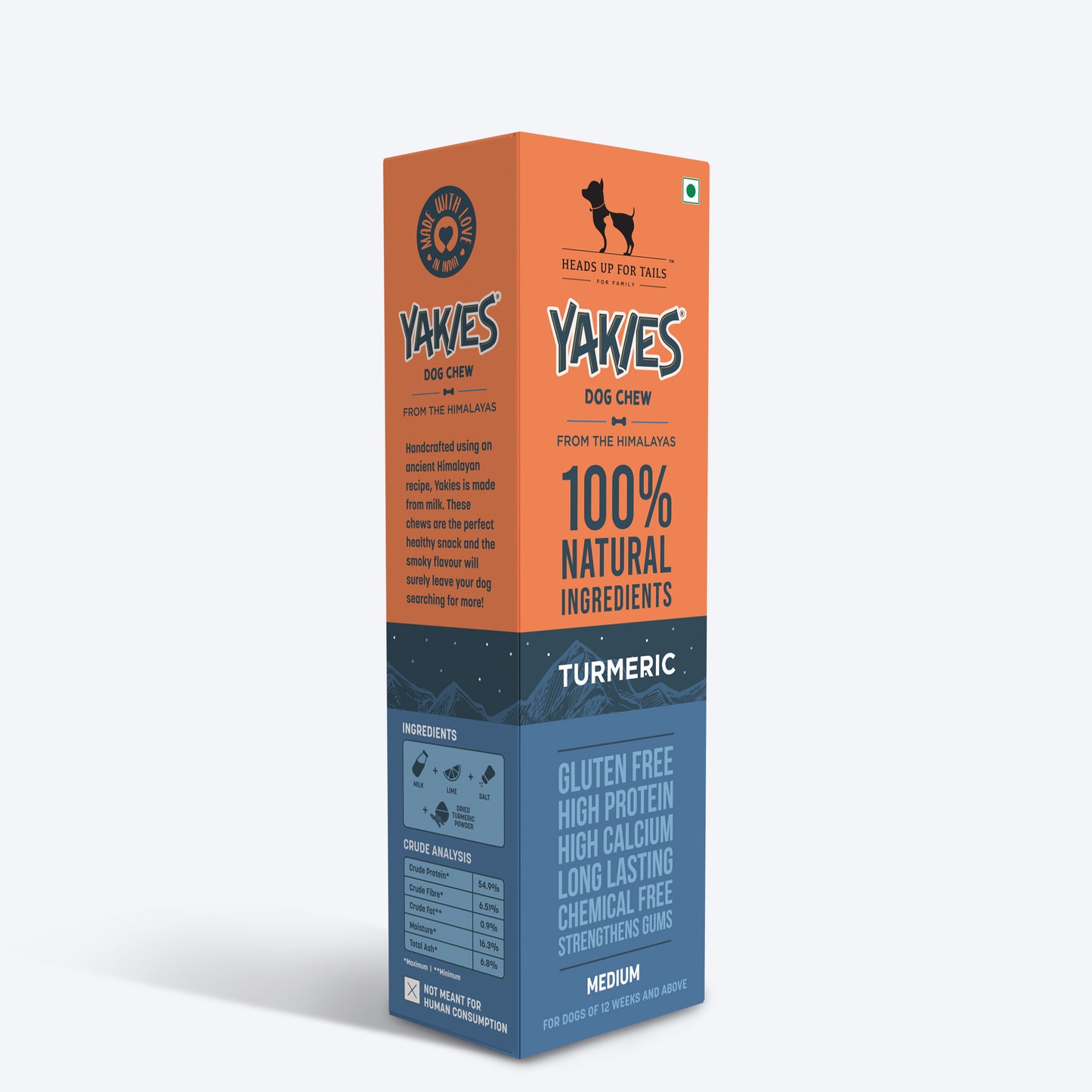HUFT Yakies Vegetarian Natural Chew Bone - Turmeric - 55g