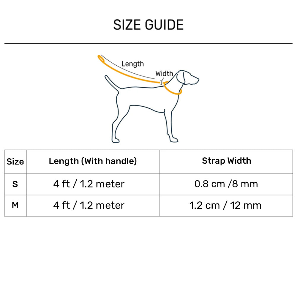 HUFT Rope Leash For Dog - Grey - 1.2 m