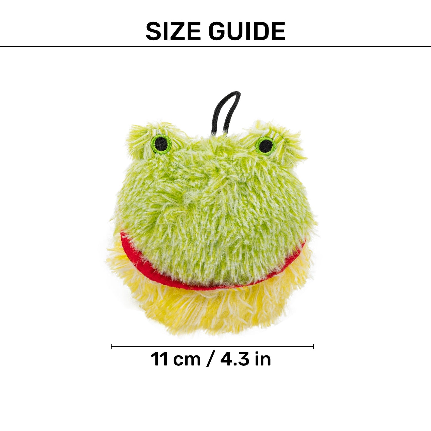 HUFT Friendly Froggo Plush Toy For Dog - Green & Yellow
