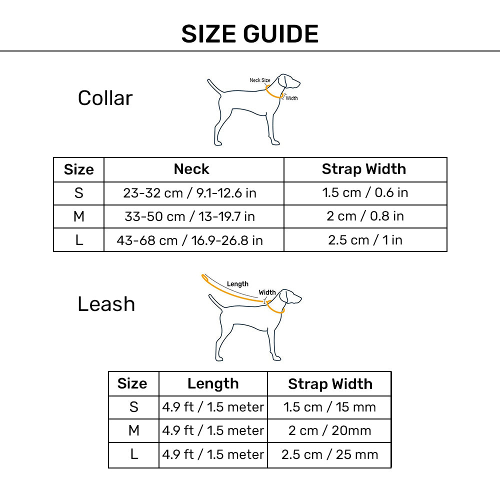 HUFT Hive Harmony Waterproof Collar And Leash Set For Dog - Blue