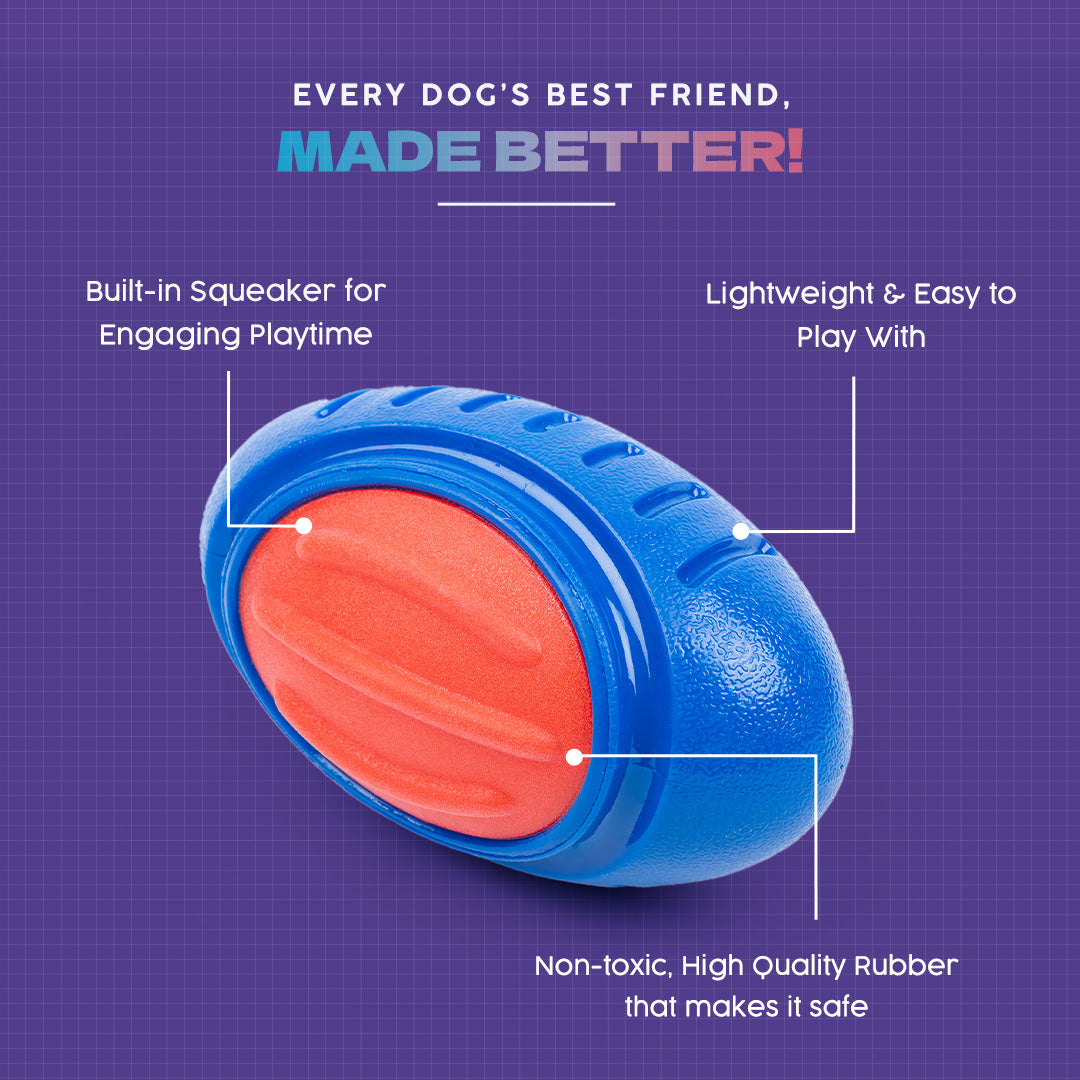 Dash Dog Sprinter Fetch Toy For Dog - Blue & Red - S