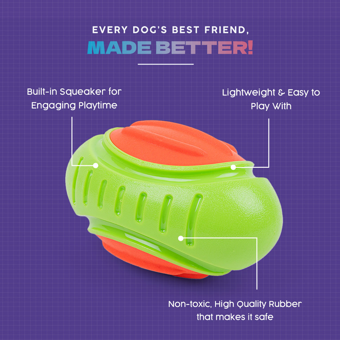 Dash Dog Sprinter Fetch Toy For Dog - Green & Orange - L