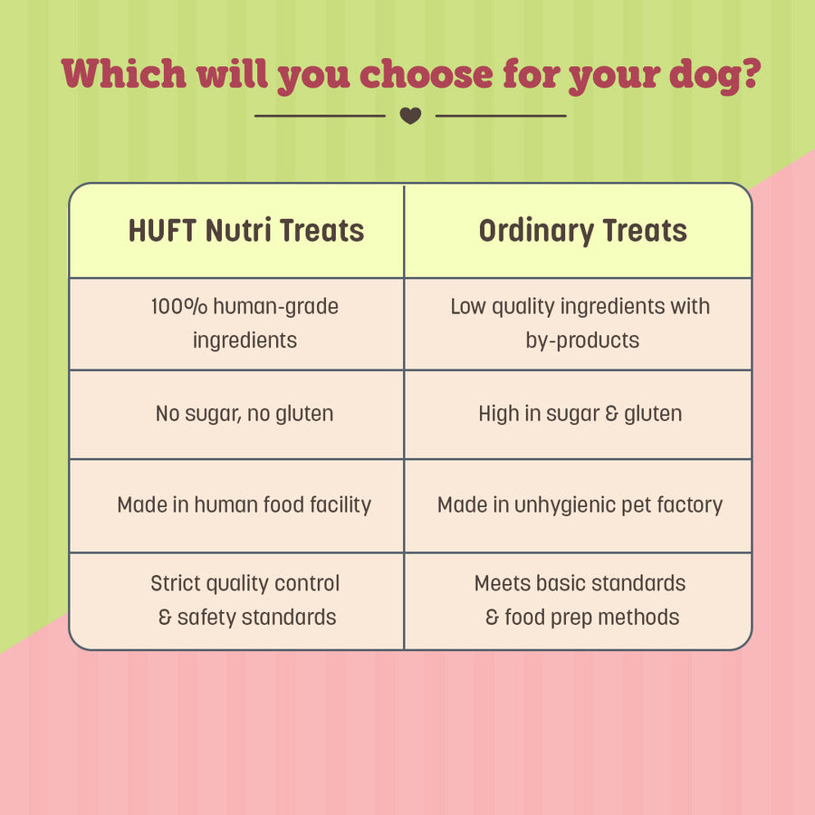 HUFT Nutri Treats For Dogs - Immunity Support - 150 g - Heads Up For Tails