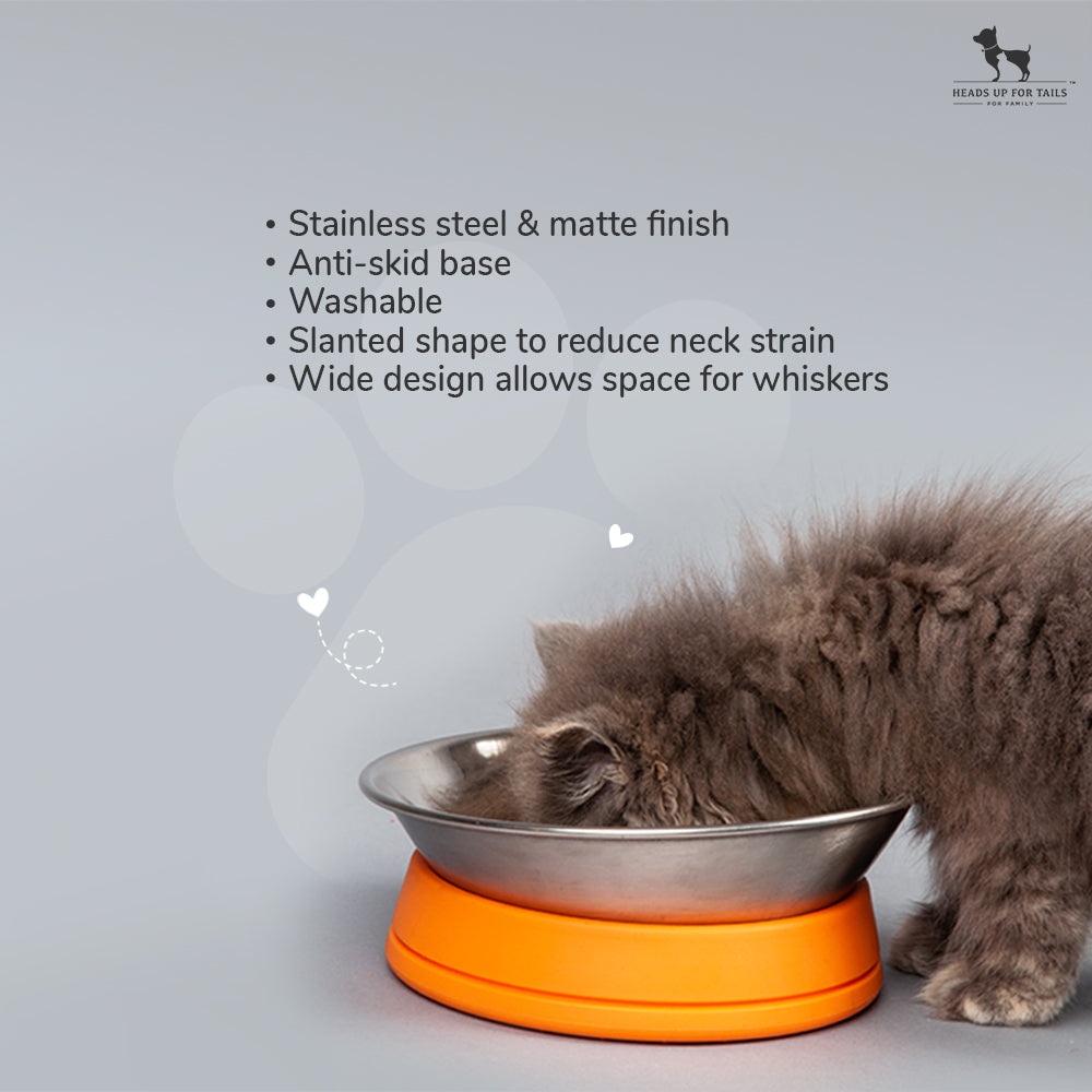 HUFT Quintessential Wide Cat Bowl - 710 ml - Heads Up For Tails