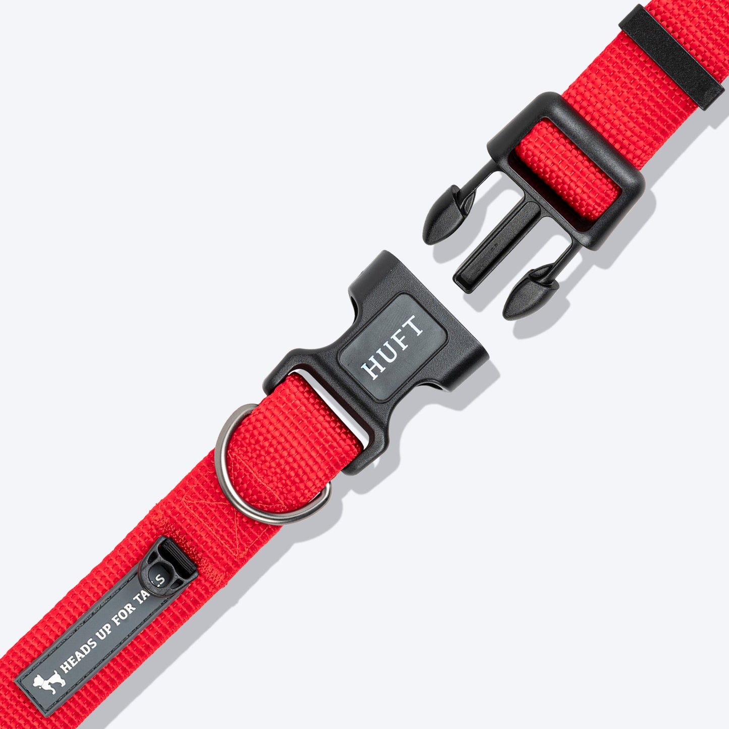 HUFT Basics Dog Collar - Crimson Red - Heads Up For Tails