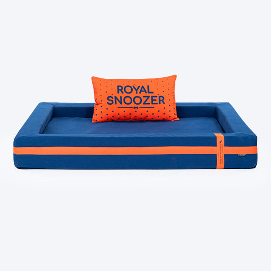 HUFT Royal Snooze Bed for Dog - Navy - Heads Up For Tails