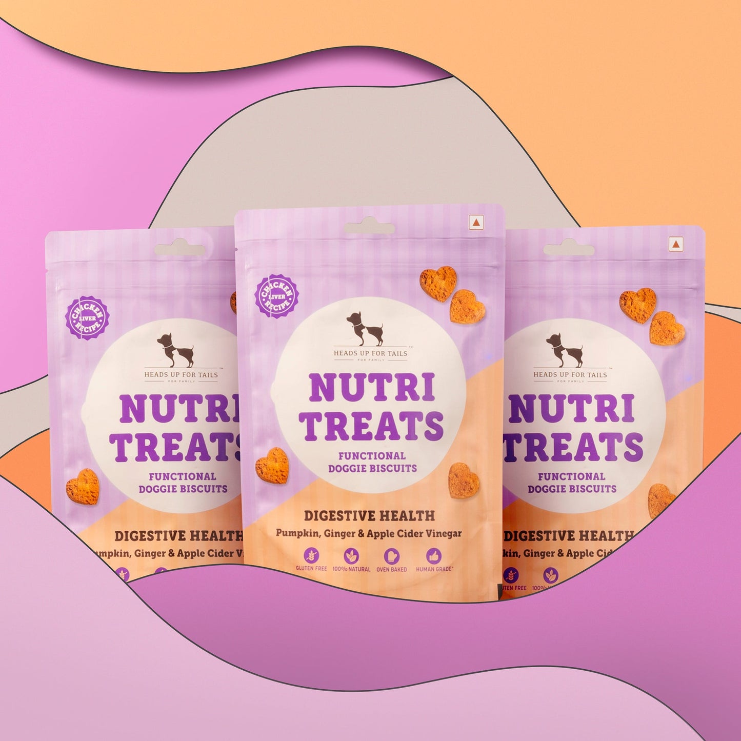 HUFT Nutri Treats For Dogs - Digestive Health - 150 g - Heads Up For Tails