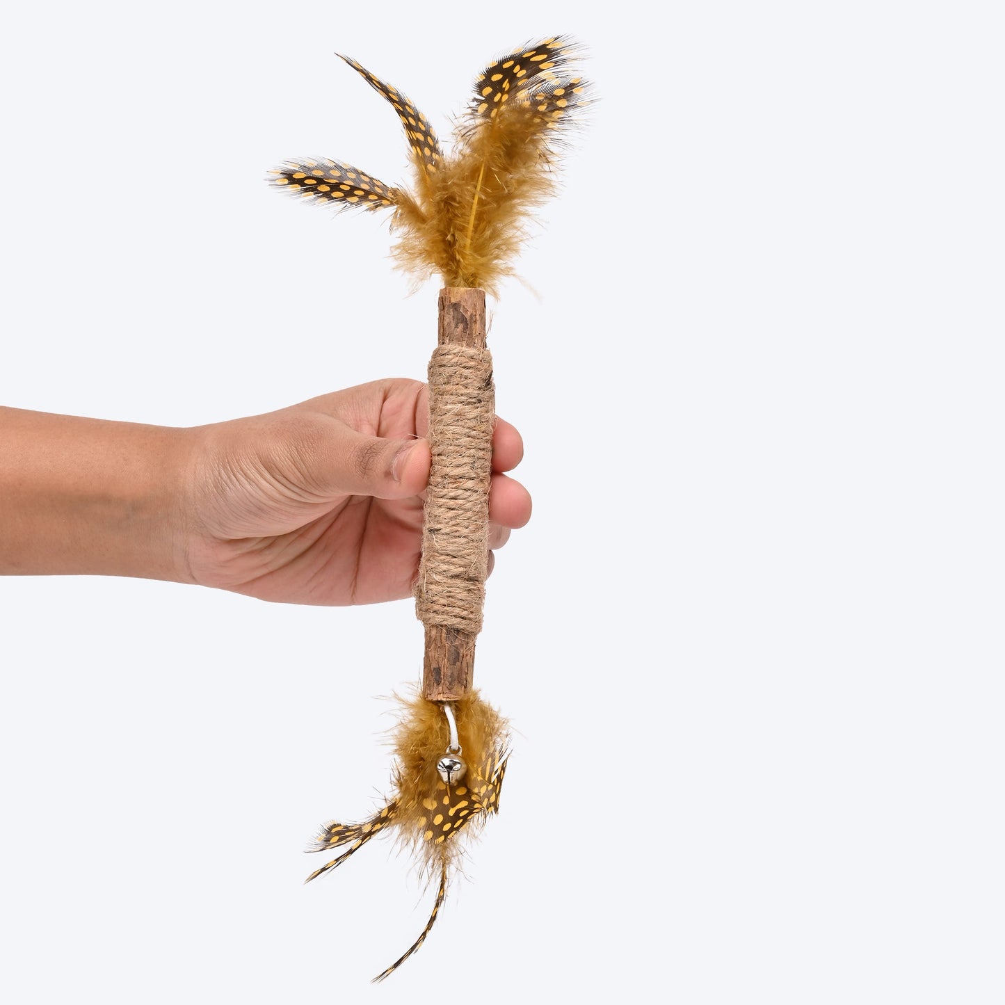 HUFT Whisker Wand With Feathers & Bell Interactive Cat Toy_03