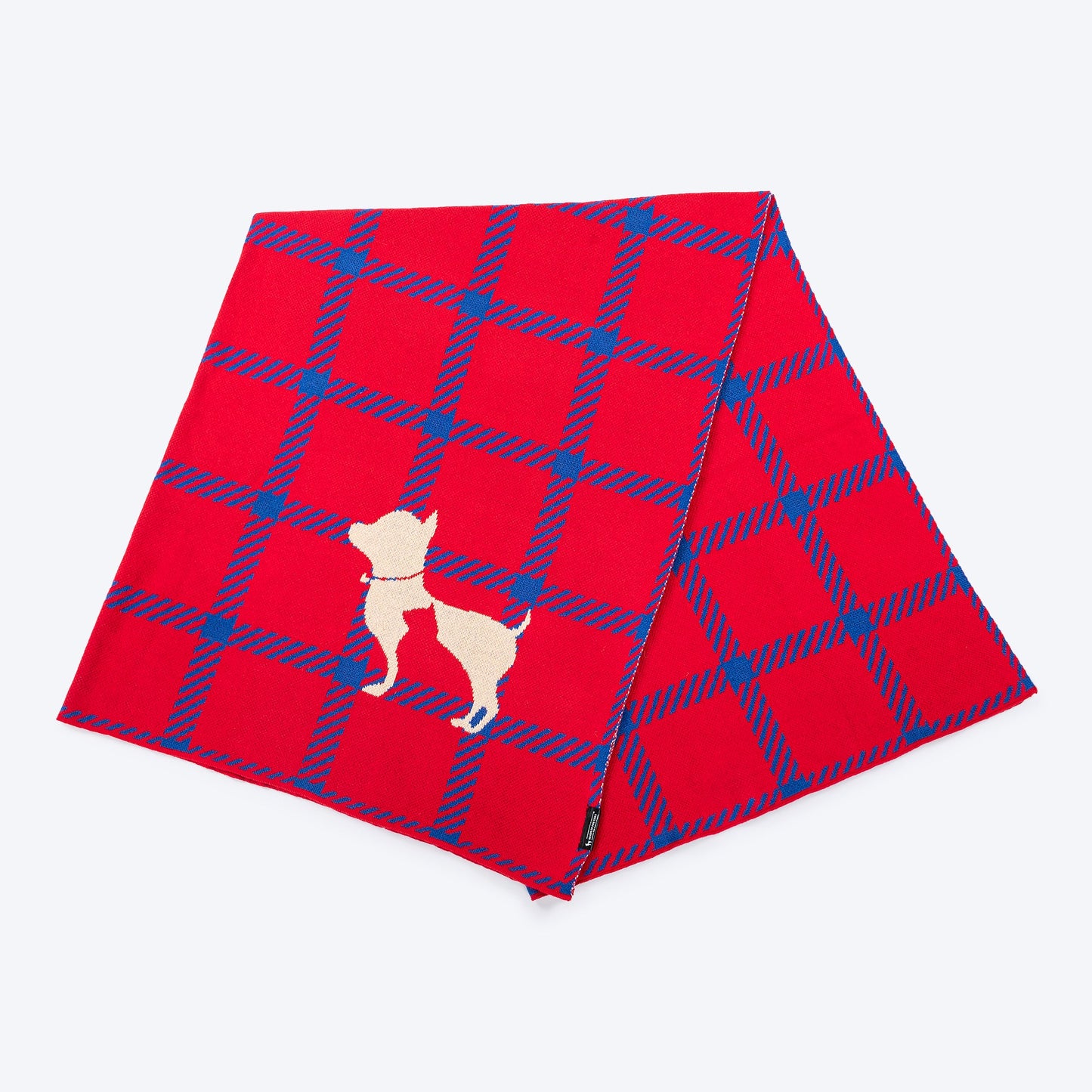 HUFT Warm Hug Blanket For Pets - Red & Navy Blue - Heads Up For Tails